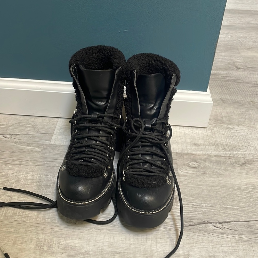 Steve Madden lace up combat boots